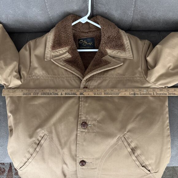 VNTG Cal Craft Barn Coat Men L Brown Lined Chore Jacket Work Farm Ranch Hunt USA - Picture 12 of 13